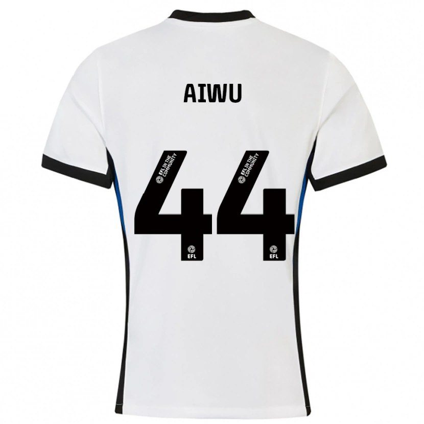 Danxen Kinderen Emanuel Aiwu #44 Wit Blauw Uitshirt Uittenue 2025/26 T-Shirt België