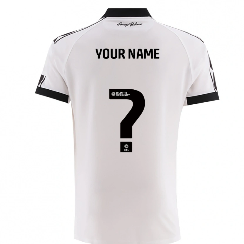 Danxen Kinderen Uw Naam #0 Wit Zwart Uitshirt Uittenue 2025/26 T-Shirt België
