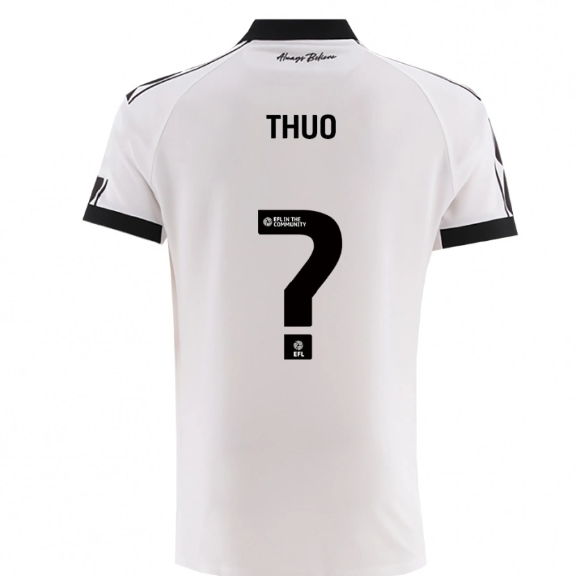 Danxen Kinderen Mark Thuo #0 Wit Zwart Uitshirt Uittenue 2025/26 T-Shirt België