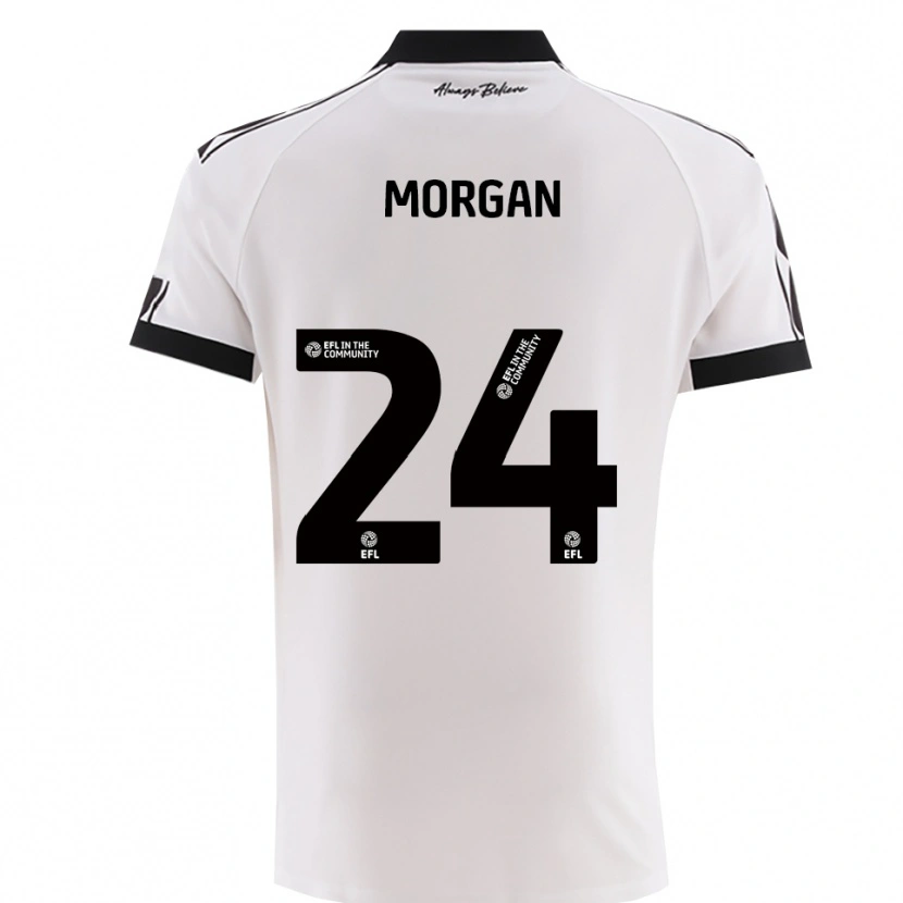 Danxen Kinderen Ffion Morgan #24 Wit Zwart Uitshirt Uittenue 2025/26 T-Shirt België