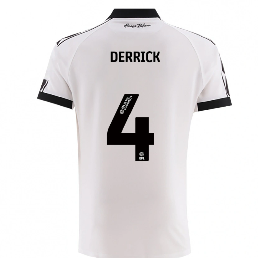 Danxen Kinderen Louie Derrick #4 Wit Zwart Uitshirt Uittenue 2025/26 T-Shirt België
