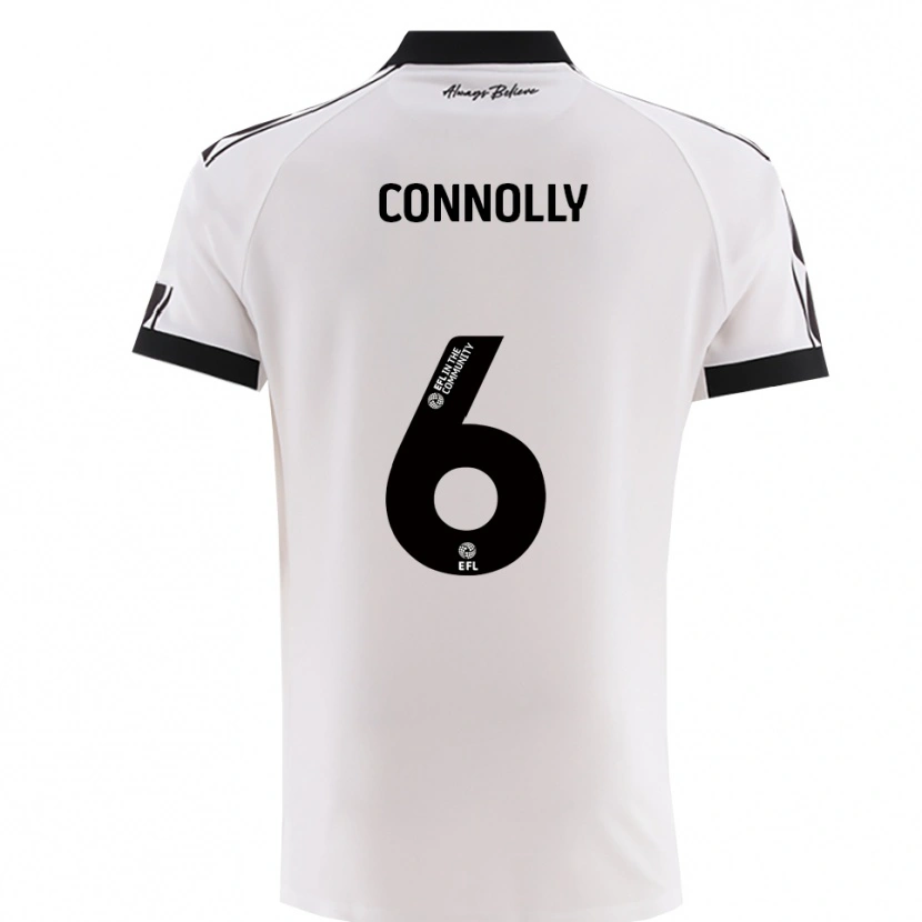Danxen Kinderen Megan Connolly #6 Wit Zwart Uitshirt Uittenue 2025/26 T-Shirt België