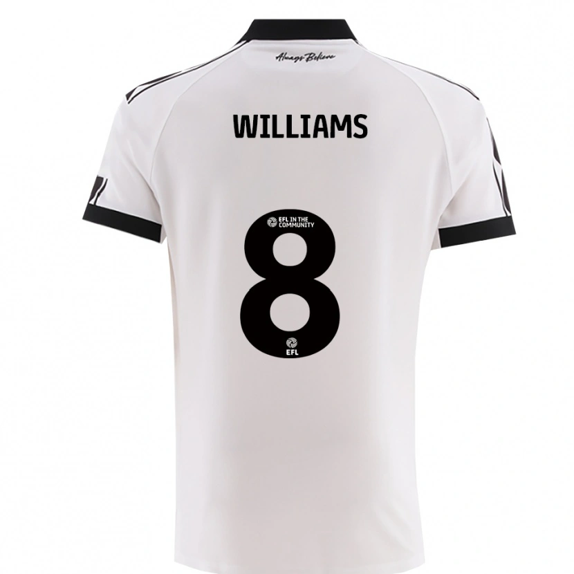 Danxen Kinderen Joe Williams #8 Wit Zwart Uitshirt Uittenue 2025/26 T-Shirt België