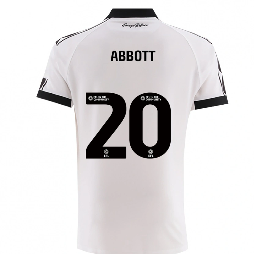 Danxen Kinderen Isaac Abbott #20 Wit Zwart Uitshirt Uittenue 2025/26 T-Shirt België
