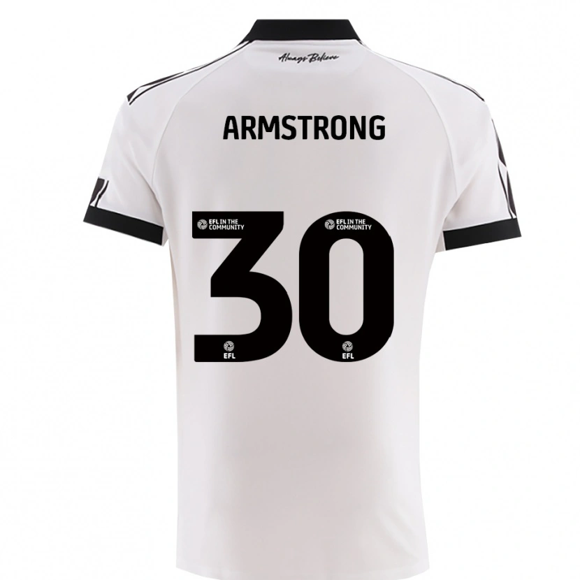 Danxen Kinderen Sinclair Armstrong #30 Wit Zwart Uitshirt Uittenue 2025/26 T-Shirt België