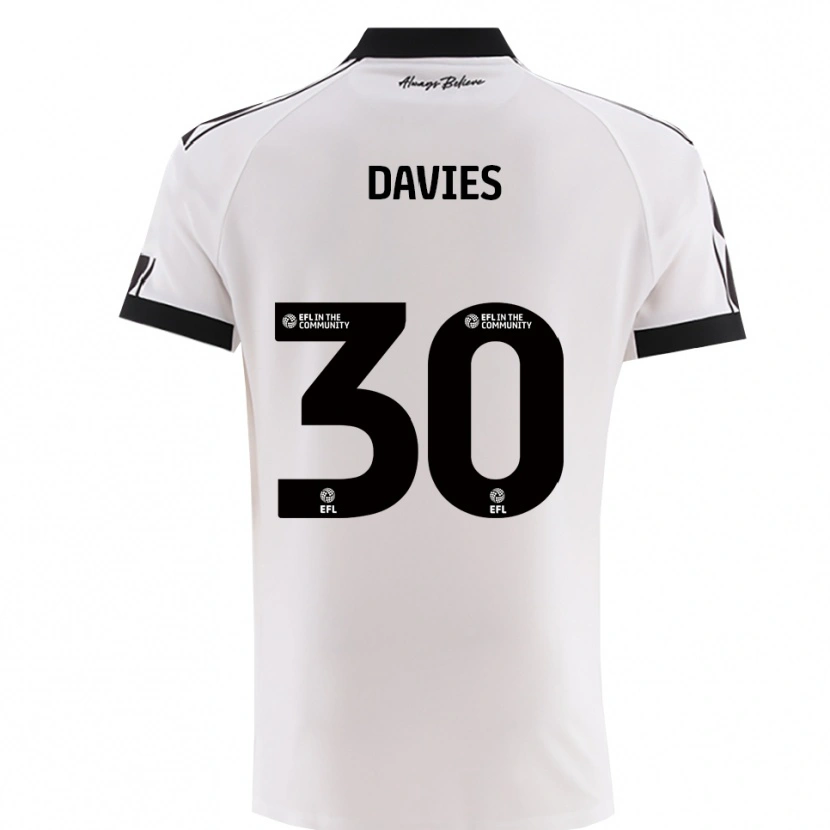 Danxen Kinderen Yasmin Davies #30 Wit Zwart Uitshirt Uittenue 2025/26 T-Shirt België