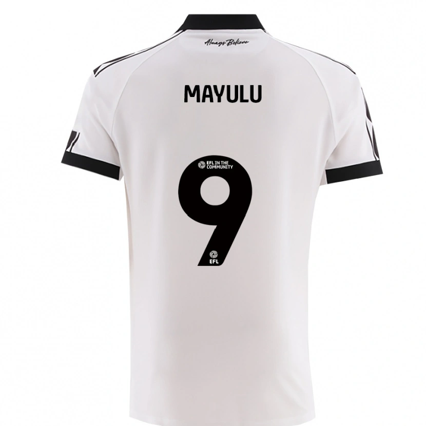 Danxen Kinderen Fally Mayulu #9 Wit Zwart Uitshirt Uittenue 2025/26 T-Shirt België
