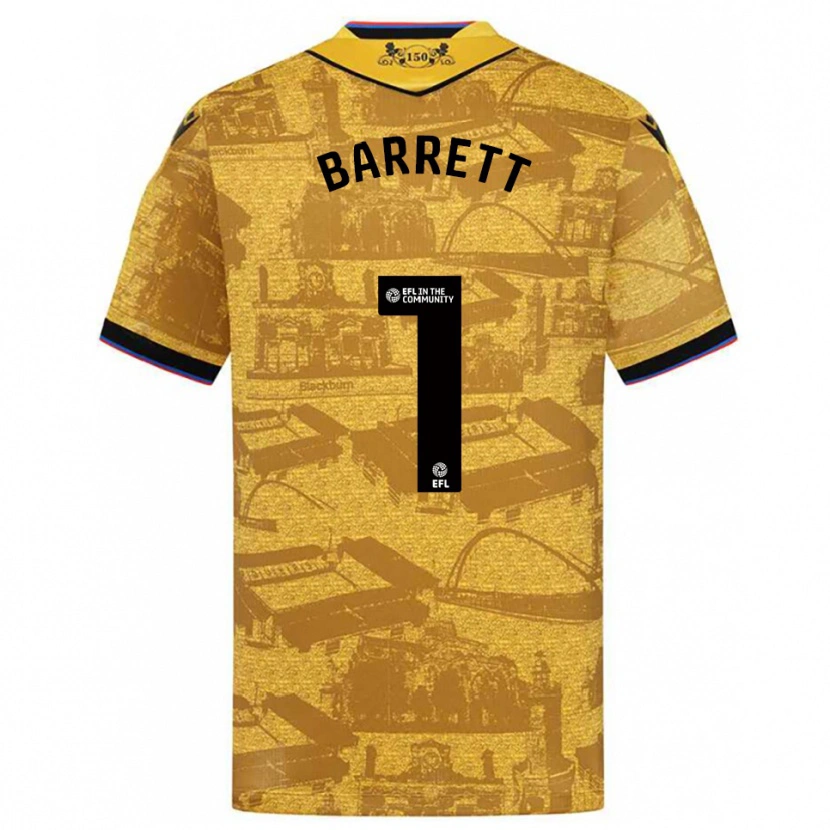 Danxen Kinderen Jack Barrett #1 Goud Zwart Uitshirt Uittenue 2025/26 T-Shirt België