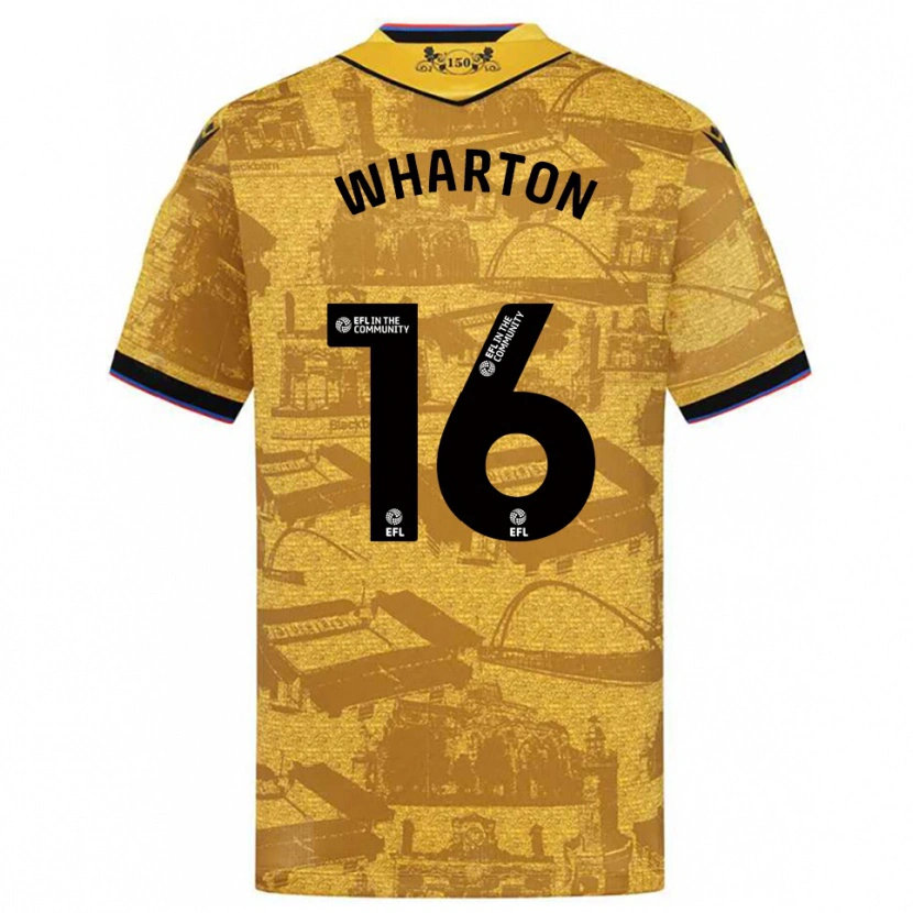 Danxen Kinderen Scott Wharton #16 Goud Zwart Uitshirt Uittenue 2025/26 T-Shirt België