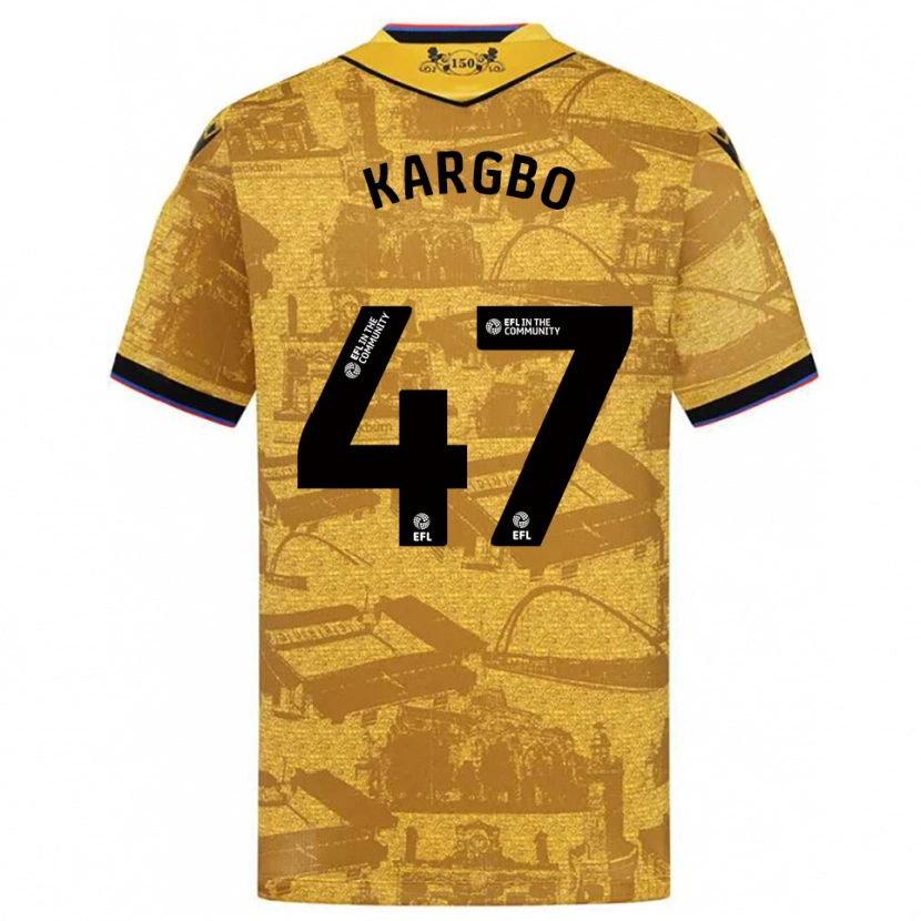 Danxen Kinderen Augustus Kargbo #47 Goud Zwart Uitshirt Uittenue 2025/26 T-Shirt België