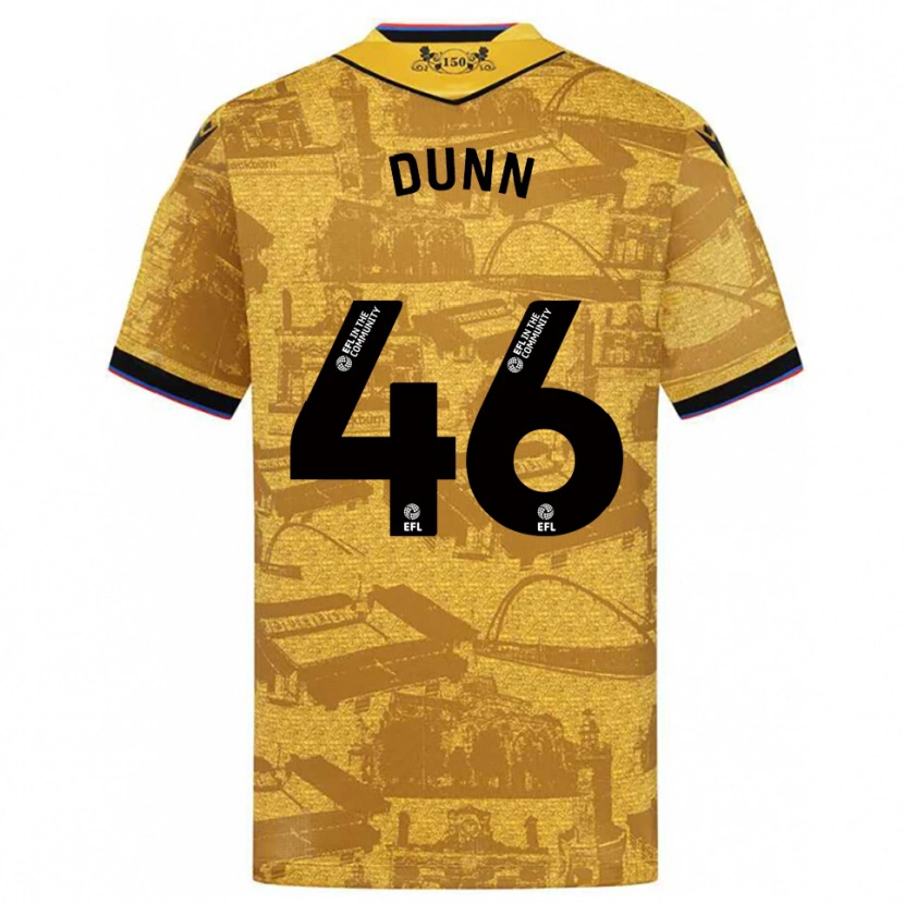 Danxen Kinderen Isaac Dunn #46 Goud Zwart Uitshirt Uittenue 2025/26 T-Shirt België