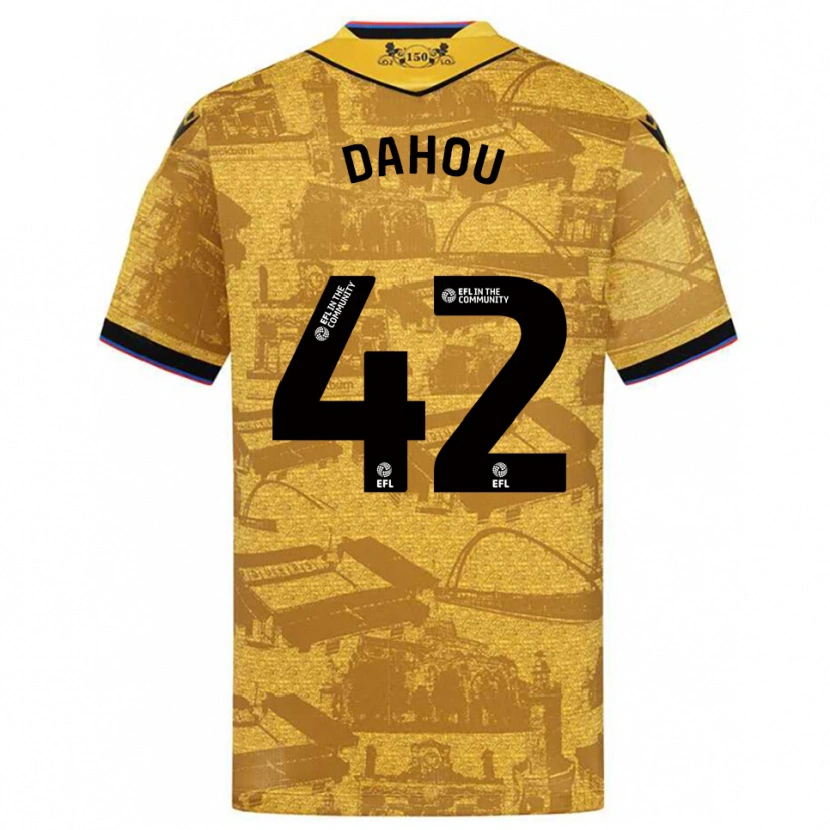 Danxen Kinderen Jemima Dahou #42 Goud Zwart Uitshirt Uittenue 2025/26 T-Shirt België