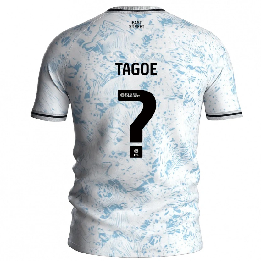Danxen Kinderen Bradley Tagoe #0 Wit Hemelsblauw Uitshirt Uittenue 2025/26 T-Shirt België