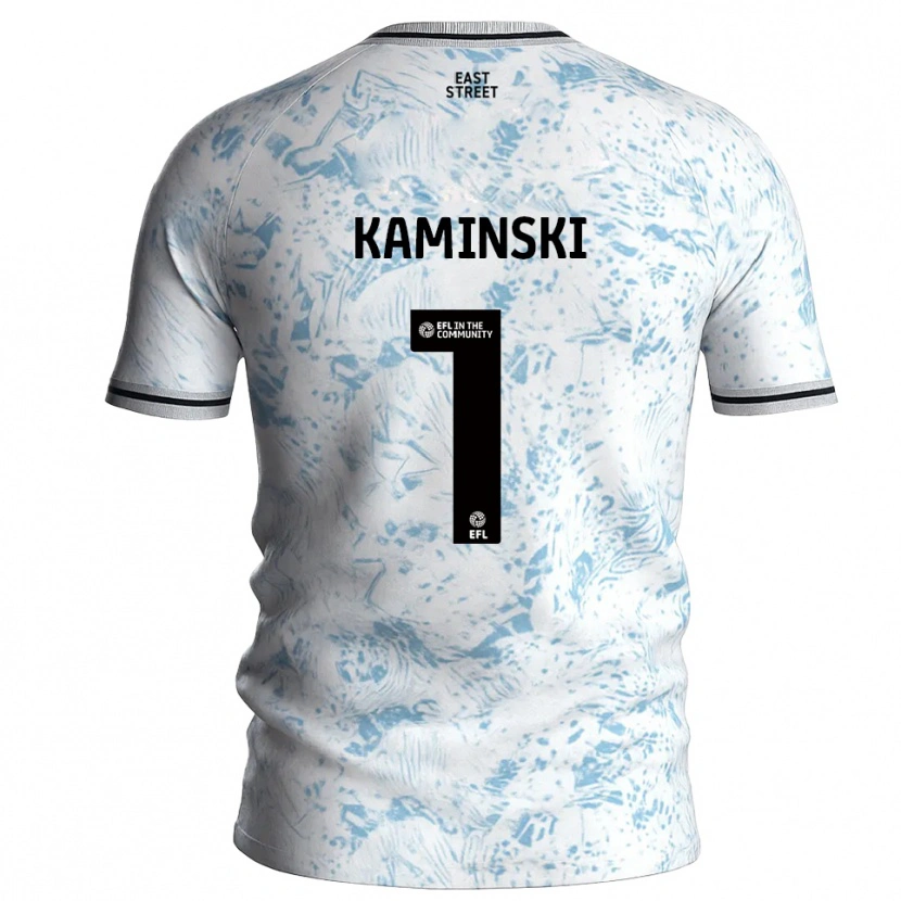 Danxen Kinderen Thomas Kaminski #1 Wit Hemelsblauw Uitshirt Uittenue 2025/26 T-Shirt België