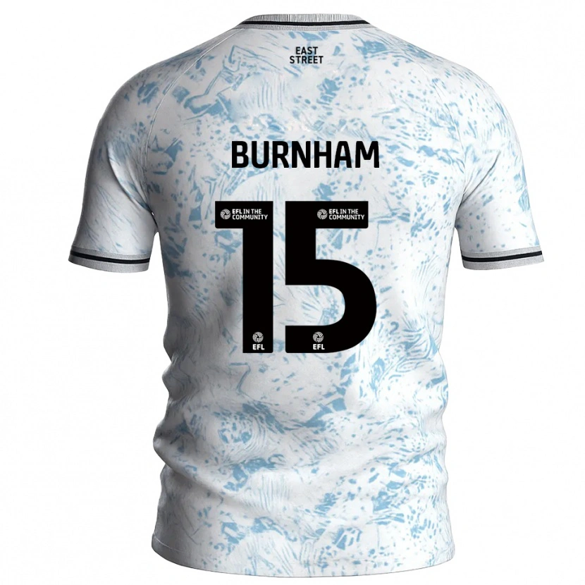 Danxen Kinderen Shia-Lee Burnham #15 Wit Hemelsblauw Uitshirt Uittenue 2025/26 T-Shirt België