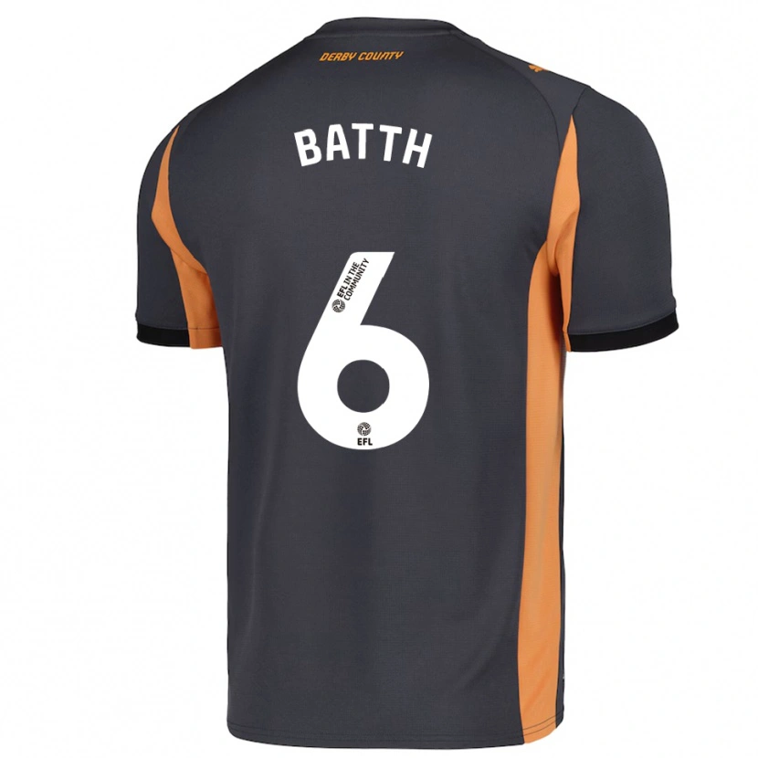 Danxen Kinderen Danny Batth #6 Grijs Oranje Zwart Uitshirt Uittenue 2025/26 T-Shirt België