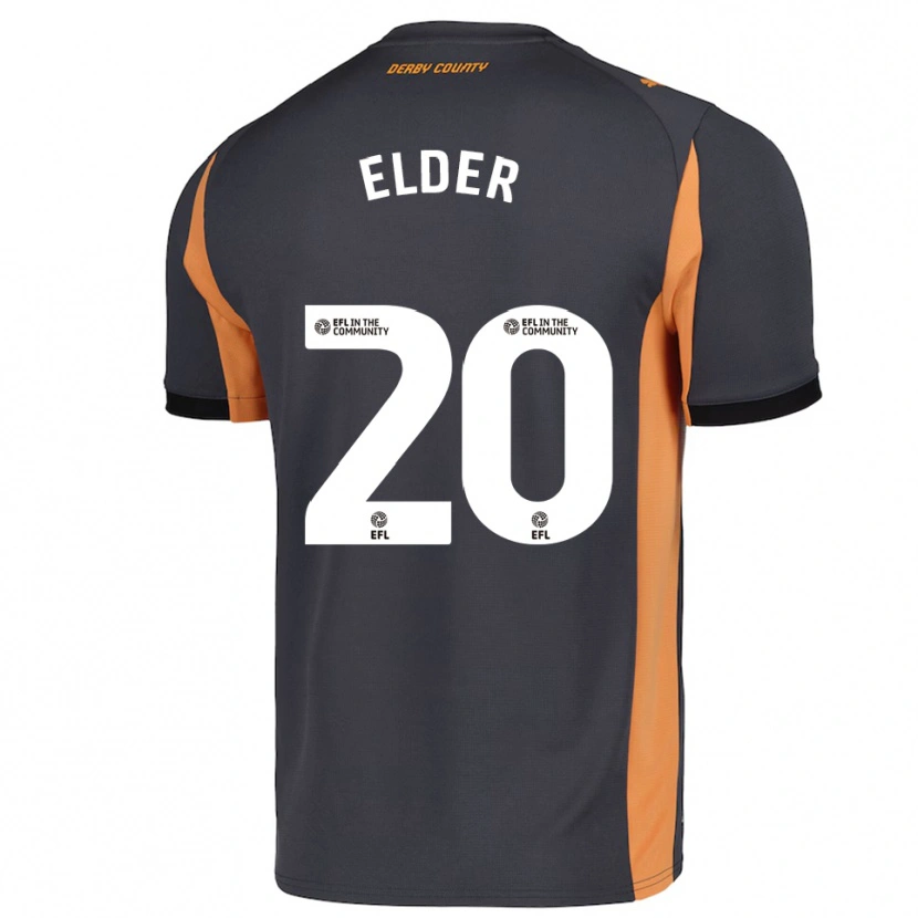 Danxen Kinderen Callum Elder #20 Grijs Oranje Zwart Uitshirt Uittenue 2025/26 T-Shirt België