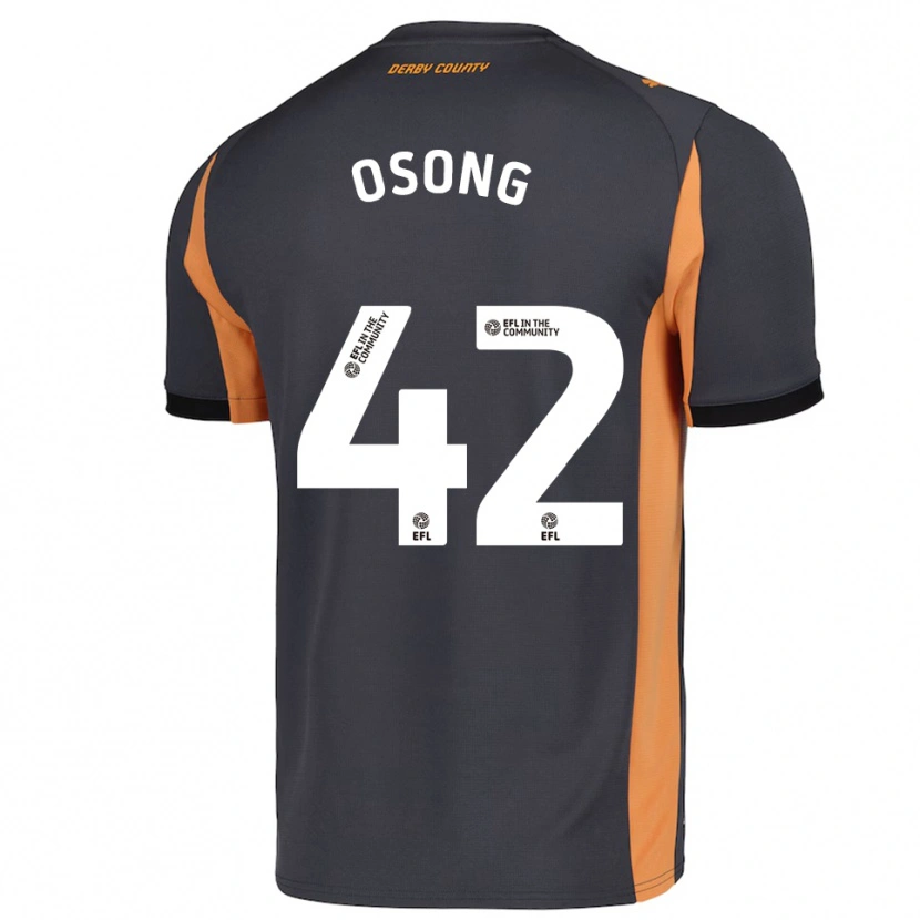 Danxen Kinderen Johnson Osong #42 Grijs Oranje Zwart Uitshirt Uittenue 2025/26 T-Shirt België