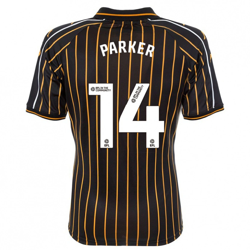Danxen Kinderen Hugh Parker #14 Wit Zwart Uitshirt Uittenue 2025/26 T-Shirt België