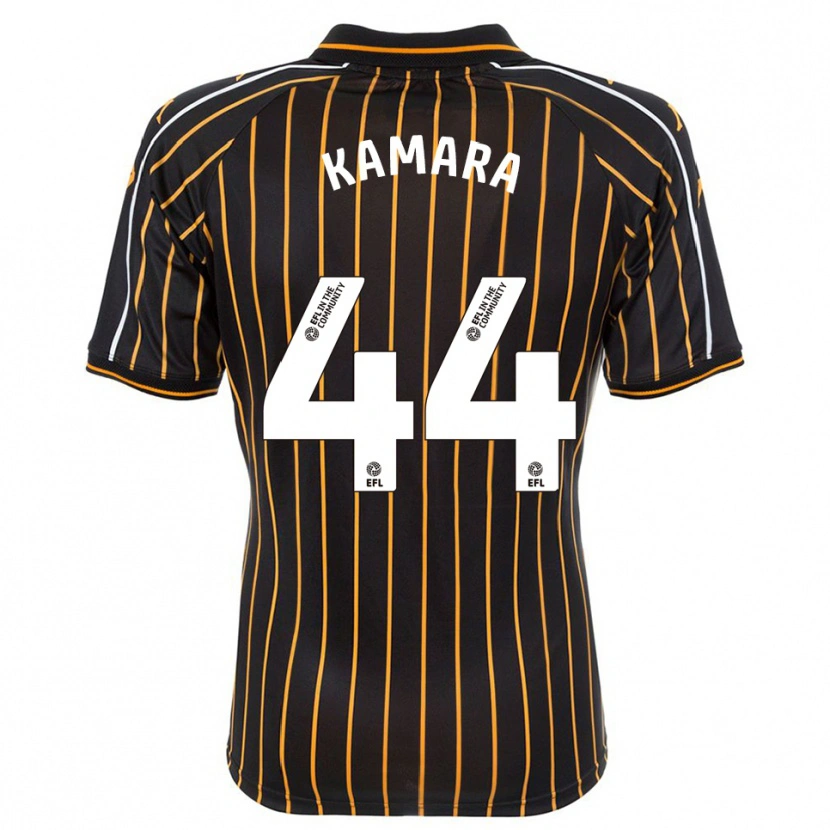 Danxen Kinderen Abu Kamara #44 Wit Zwart Uitshirt Uittenue 2025/26 T-Shirt België