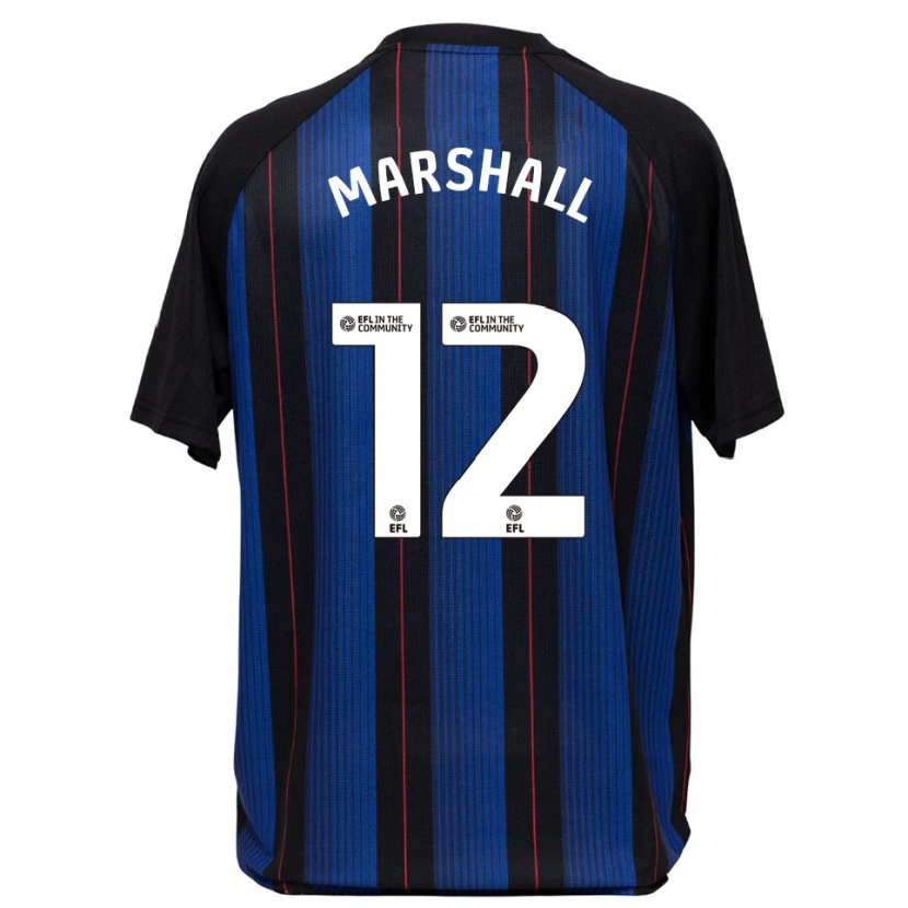 Danxen Kinderen Eve Marshall #12 Blauw Zwart Uitshirt Uittenue 2025/26 T-Shirt België