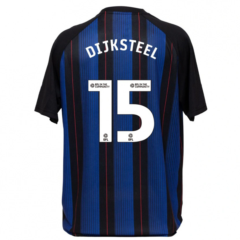 Danxen Kinderen Anfernee Dijksteel #15 Blauw Zwart Uitshirt Uittenue 2025/26 T-Shirt België