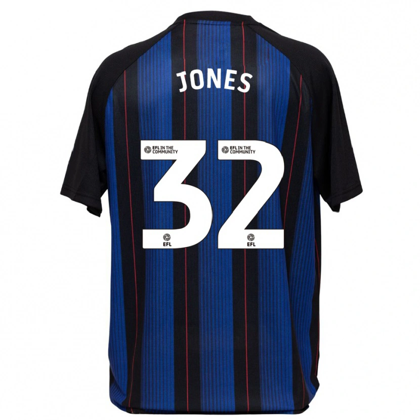 Danxen Kinderen Jamie Jones #32 Blauw Zwart Uitshirt Uittenue 2025/26 T-Shirt België