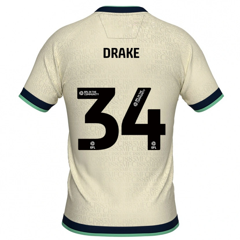 Danxen Kinderen Ben Drake #34 Champagne Marine Uitshirt Uittenue 2025/26 T-Shirt België