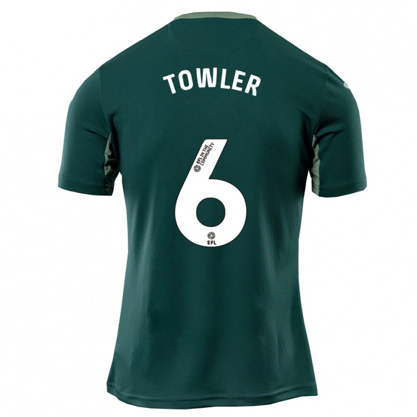 Danxen Kinderen Luke Towler #6 Groen Wit Paars Uitshirt Uittenue 2025/26 T-Shirt België