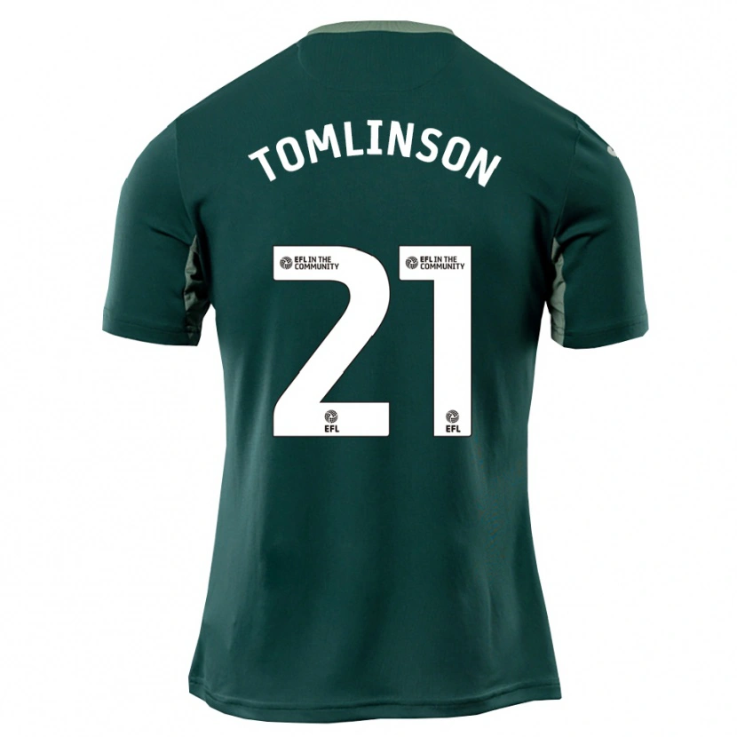 Danxen Kinderen Lauren Tomlinson #21 Groen Wit Paars Uitshirt Uittenue 2025/26 T-Shirt België