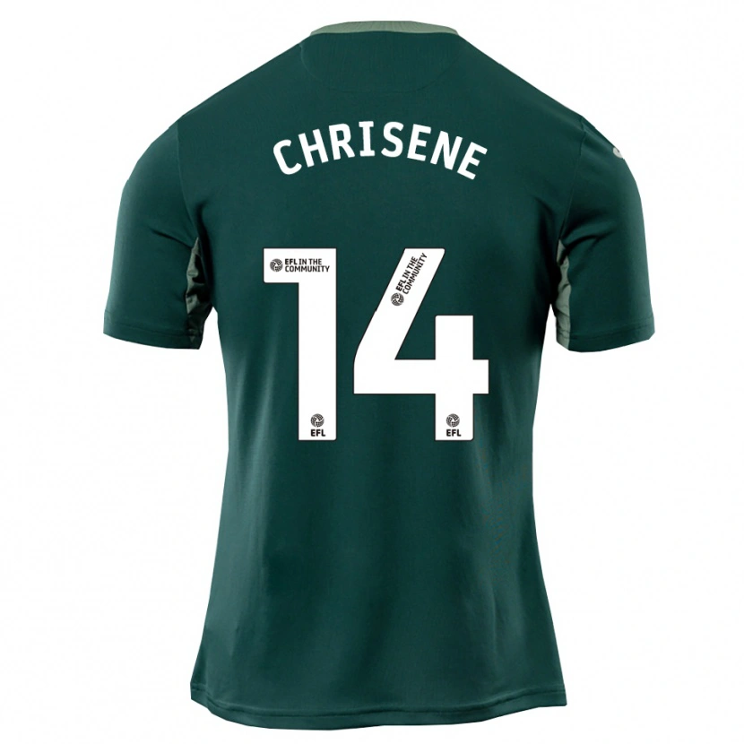 Danxen Kinderen Ben Chrisene #14 Groen Wit Paars Uitshirt Uittenue 2025/26 T-Shirt België