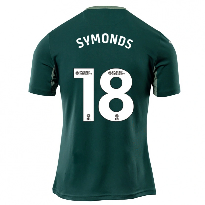 Danxen Kinderen Freya Symonds #18 Groen Wit Paars Uitshirt Uittenue 2025/26 T-Shirt België