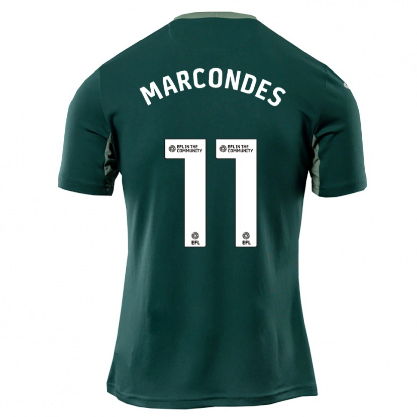 Danxen Kinderen Emiliano Marcondes #11 Groen Wit Paars Uitshirt Uittenue 2025/26 T-Shirt België