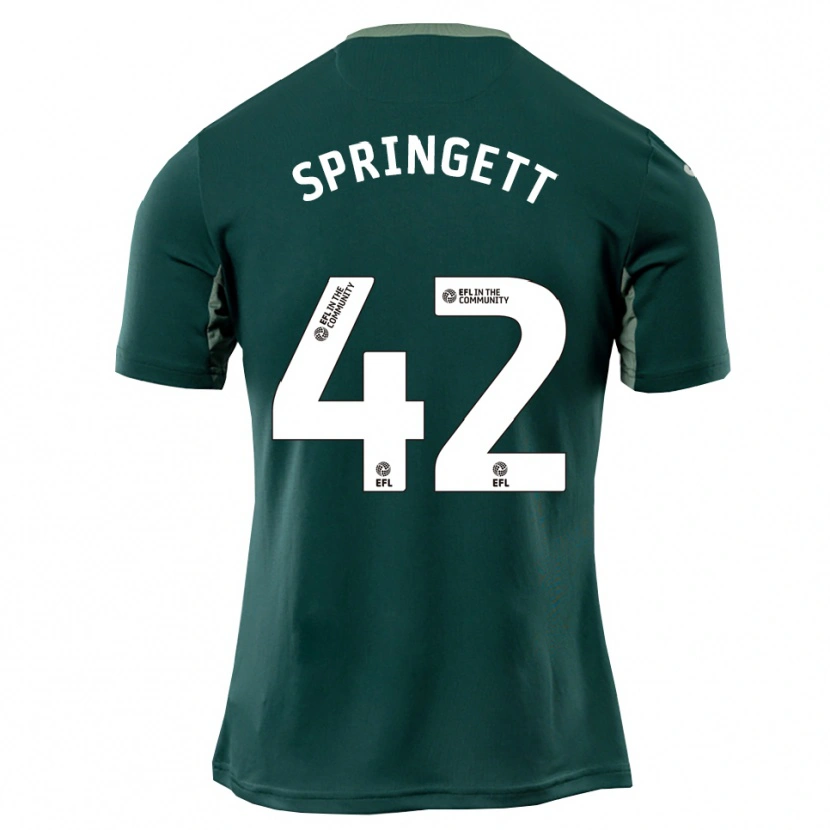 Danxen Kinderen Tony Springett #42 Groen Wit Paars Uitshirt Uittenue 2025/26 T-Shirt België