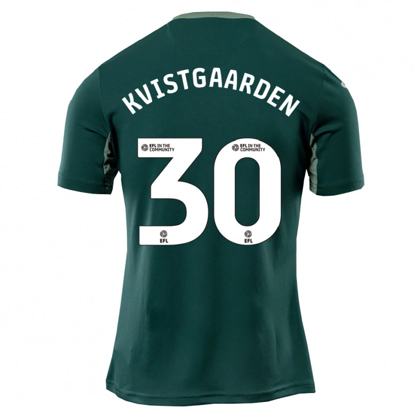 Danxen Kinderen Mathias Kvistgaarden #30 Groen Wit Paars Uitshirt Uittenue 2025/26 T-Shirt België