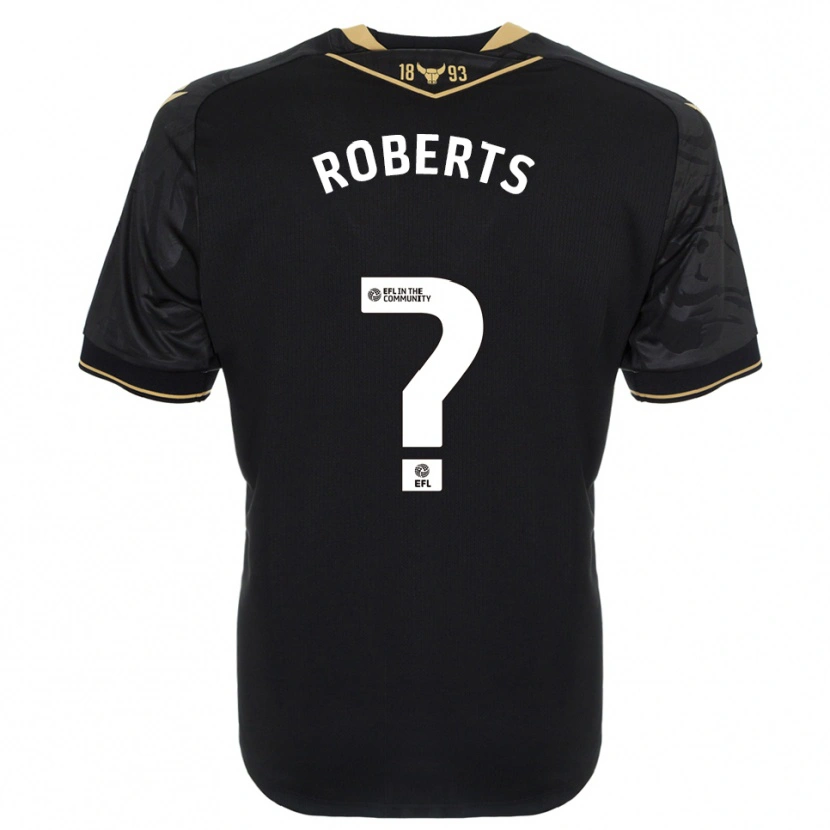 Danxen Kinderen Amber Roberts #0 Zwart Goud Uitshirt Uittenue 2025/26 T-Shirt België