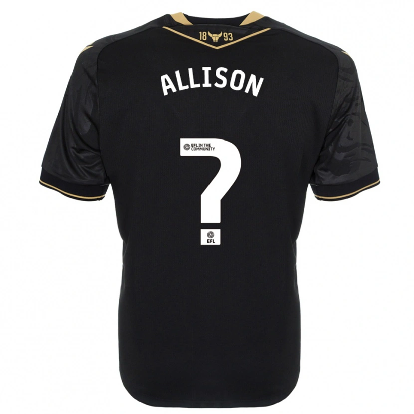 Danxen Kinderen Lauren Allison #0 Zwart Goud Uitshirt Uittenue 2025/26 T-Shirt België