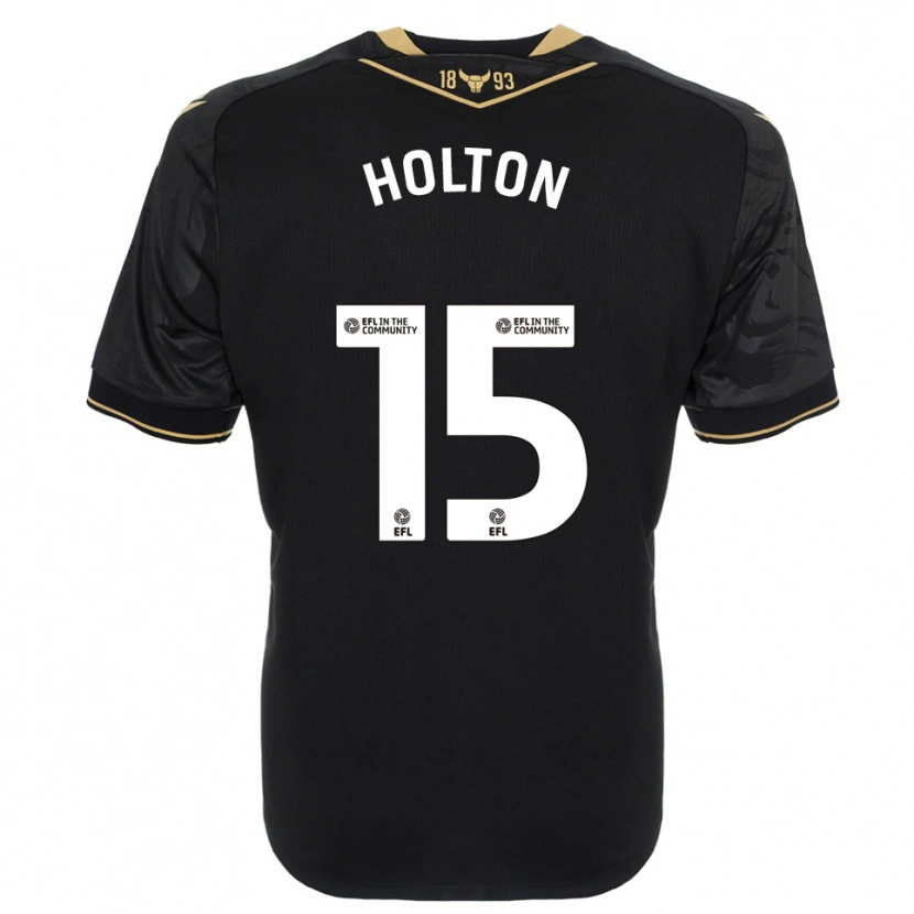 Danxen Kinderen Josh Holton #15 Zwart Goud Uitshirt Uittenue 2025/26 T-Shirt België