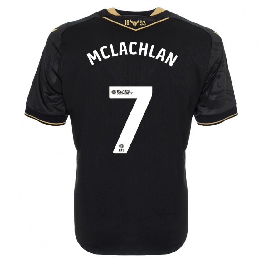 Danxen Kinderen Daisy Mclachlan #7 Zwart Goud Uitshirt Uittenue 2025/26 T-Shirt België