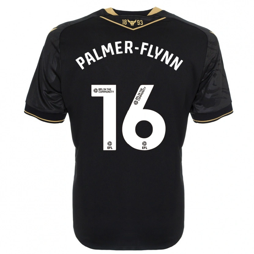 Danxen Kinderen Callum Palmer-Flynn #16 Zwart Goud Uitshirt Uittenue 2025/26 T-Shirt België