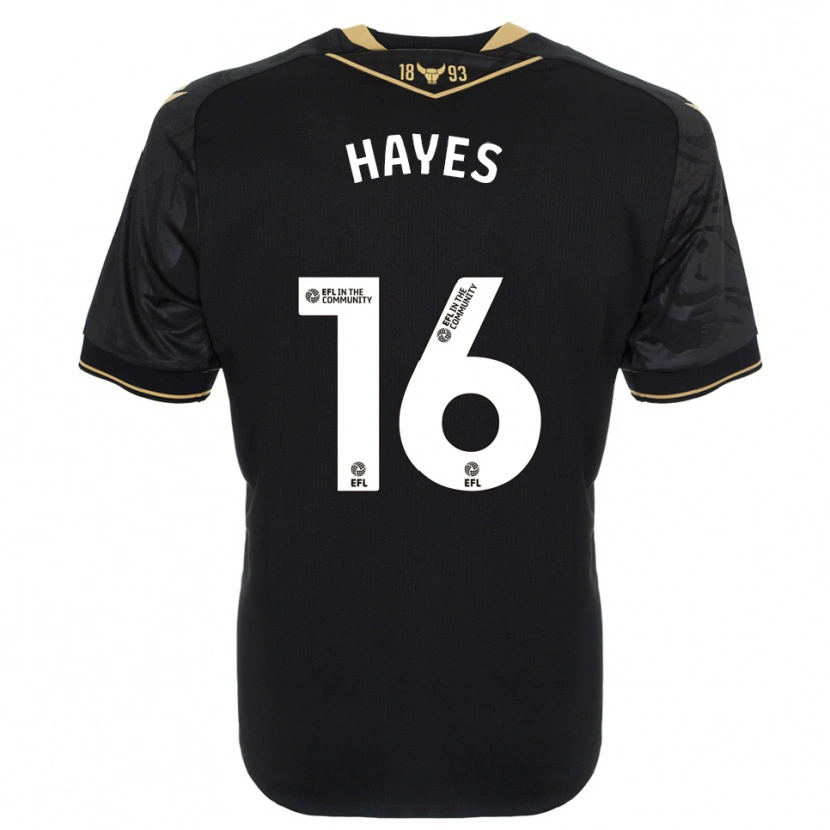Danxen Kinderen Georgia Hayes #16 Zwart Goud Uitshirt Uittenue 2025/26 T-Shirt België
