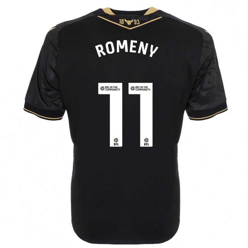 Danxen Kinderen Ole Romeny #11 Zwart Goud Uitshirt Uittenue 2025/26 T-Shirt België