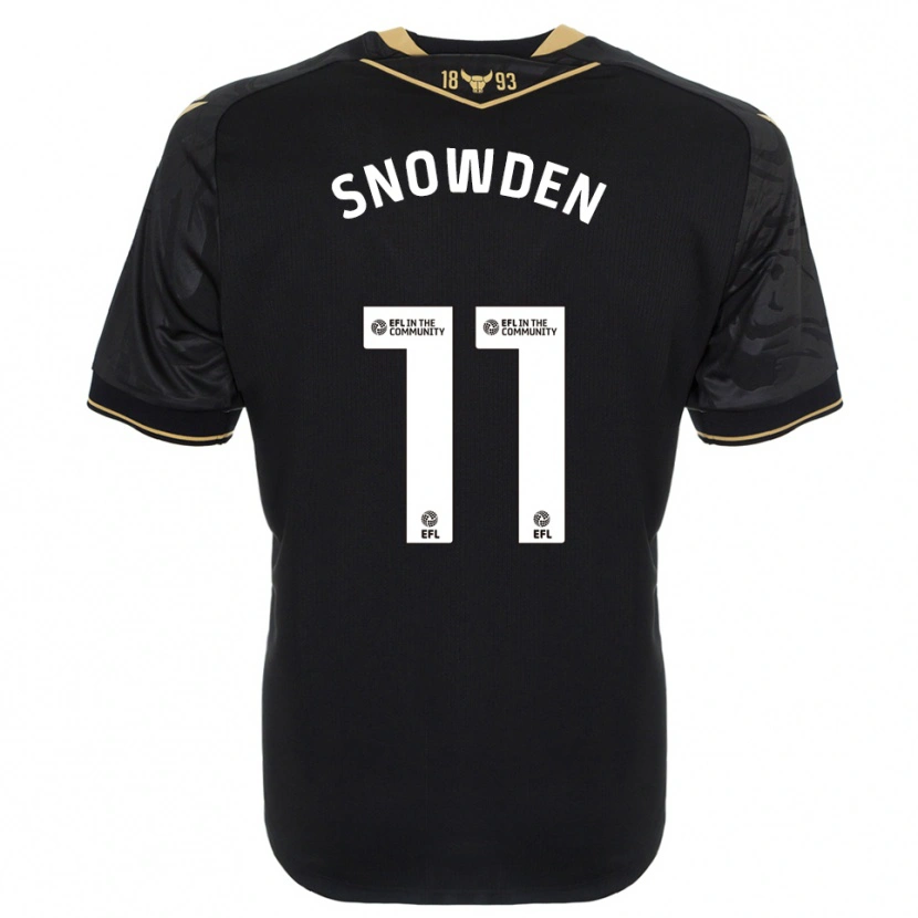Danxen Kinderen Leo Snowden #11 Zwart Goud Uitshirt Uittenue 2025/26 T-Shirt België