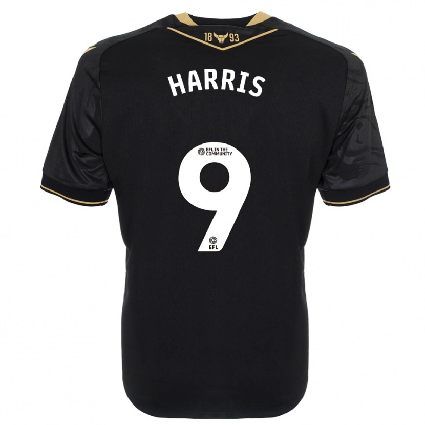 Danxen Kinderen Mark Harris #9 Zwart Goud Uitshirt Uittenue 2025/26 T-Shirt België