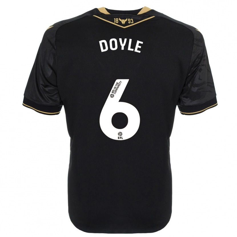 Danxen Kinderen Calum Doyle #6 Zwart Goud Uitshirt Uittenue 2025/26 T-Shirt België