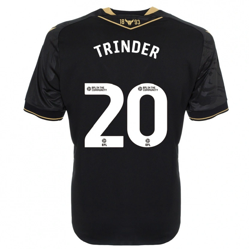 Danxen Kinderen Lucy Trinder #20 Zwart Goud Uitshirt Uittenue 2025/26 T-Shirt België