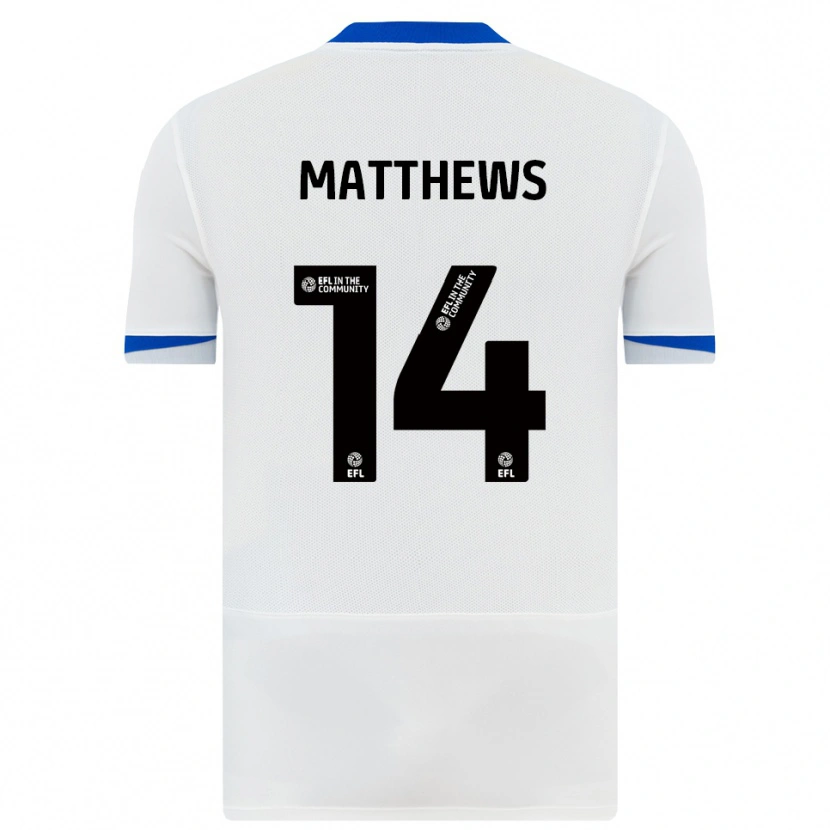 Danxen Kinderen Hayden Matthews #14 Wit Zwart Uitshirt Uittenue 2025/26 T-Shirt België