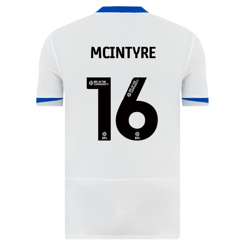 Danxen Kinderen Tom Mcintyre #16 Wit Zwart Uitshirt Uittenue 2025/26 T-Shirt België