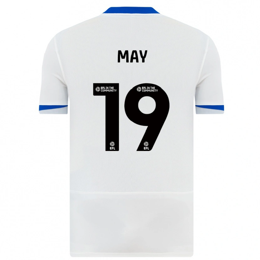Danxen Kinderen Connor May #19 Wit Zwart Uitshirt Uittenue 2025/26 T-Shirt België