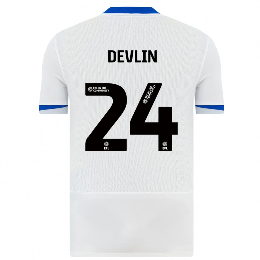 Danxen Kinderen Terry Devlin #24 Wit Zwart Uitshirt Uittenue 2025/26 T-Shirt België